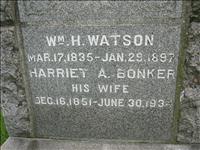 Watson, Wm. H. and Harriet A. (Bonker)